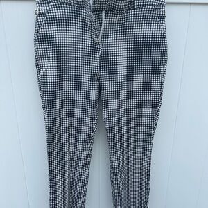 Candie's Black and White Trousers Slim Fit Gingham
